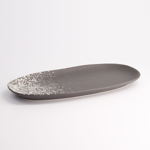 [21847] Silver Grey Mixed Plate 15.5x30.5cm A23809W673Y80 6/24