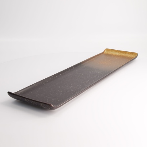 [21858] Edo Brown Mixed Plate 48.3x12.9cm A20811W1009 2/12