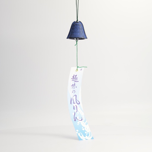 [21899] Wind Chime Iron Tsurigame Blue 4.9x5x4.3cm 1/200