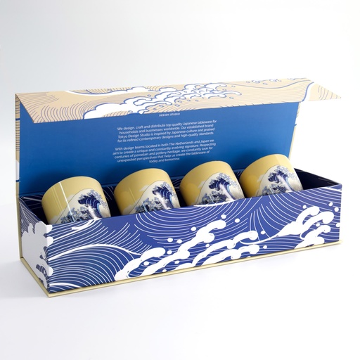 [21907] Kawaii Hokusai Cup Giftset 4pcs 7x8cm 170ML 21907 1/12