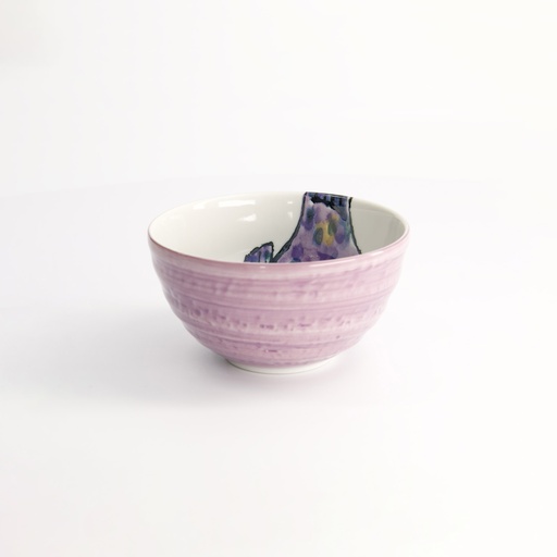 [21933] Seafood Bowl 13.2x7.3cm 500ml Blowfish Fugu Purple 6/48
