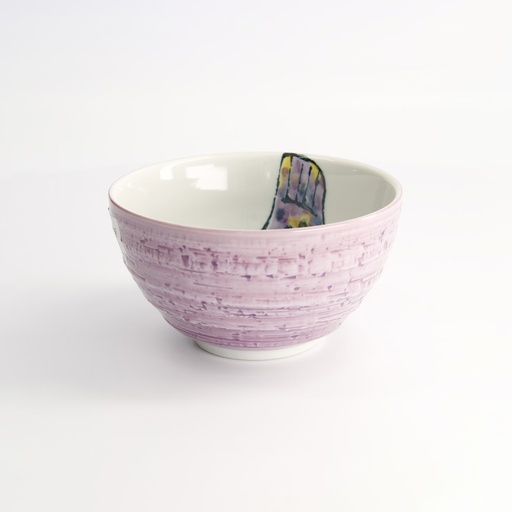 [21935] Seafood Bowl 15.8x8.1cm 950ml Blowfish Fugu Purple 4/32