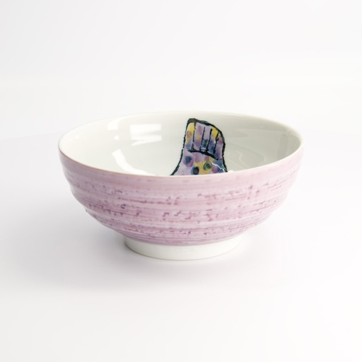 [21938] Seafood Ramen Bowl 18.5x8.2cm 1200ml Blowfish Fugu Purple 3/24