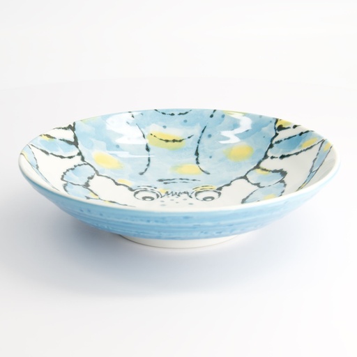 [21941] Seafood Deep Plate 21.7x5.2cm 900ml Crab Light Blue 4/32