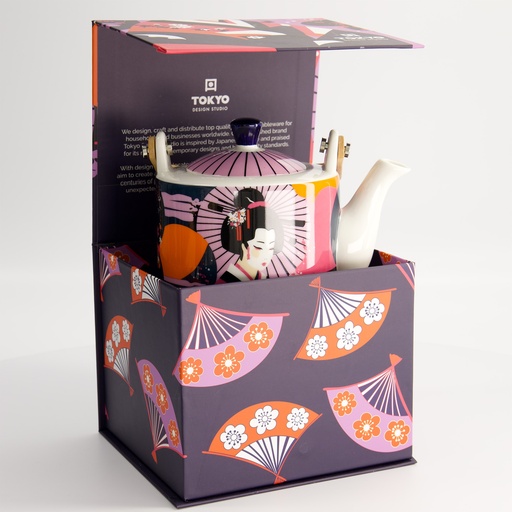 [22657] Kawaii Maiko Tea Pot Giftset 0.8lt 1/12