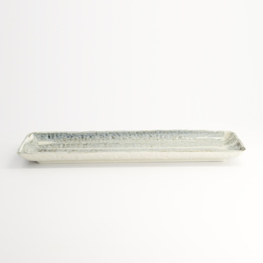 [21991] Mino Craft Rectangular Plate 33x10x2.5cm Light Blue/White 5/40