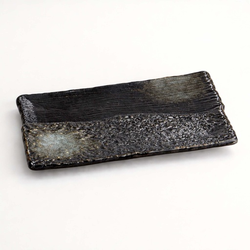 [21998] Mino Craft Plate 21x14.5x2.5cm Black 21998 6/36