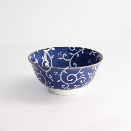 [15403] Tokyo Blue Karakusa Mixed Bowls 15x7cm 550ml HB-7103 6/48