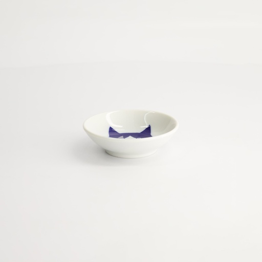 [22070] Kawaii Sauce Dish Cat Hachiware 9x2.7cm BL/WH TA-18 12/192