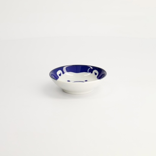 [22079] Kawaii Sauce Dish Polar Bear 9x2.7cm BL/WH TA-27 12/192