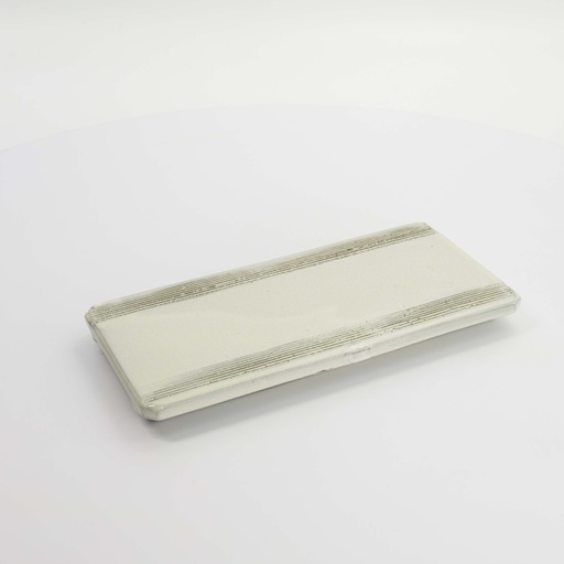 [22109] Mino Craft Rectangular Plate 26x12cm Ob White TA-91 1/20