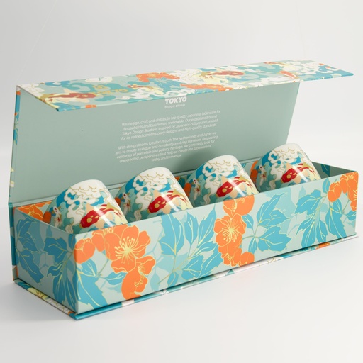 [22121] Kawaii Goldfish Cup 4pcs Set 7x8cm 170ml 22121 1/12