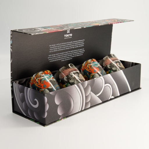 [22122] Kawaii Yakuza Dragon Cup 4pcs Set 7x8cm 170ml 22122 1/12