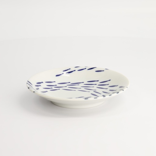 [22124] Kawaii Plate Fish 13.7x2.4cm BL/WH TA-22/L 12/96