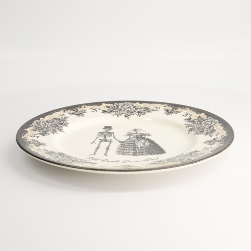 [22155] Skull Design Wedding Plate 28x2.3cm 22155 6/6