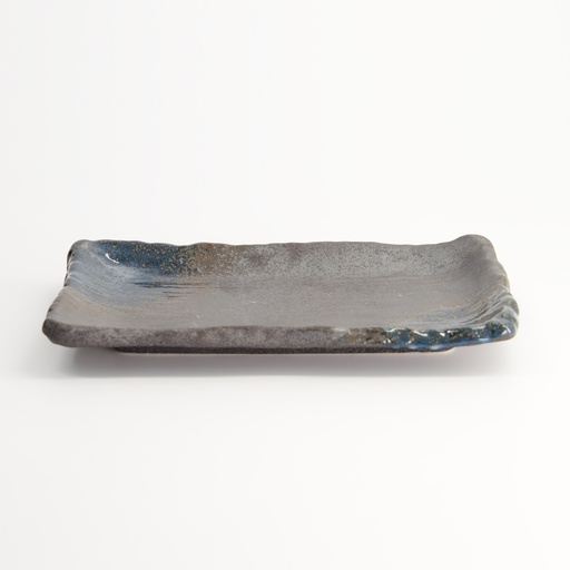 [22168] Mino Craft Rectangular Plate 22.2x13.3x2.5cm Grey/Blue 6/48