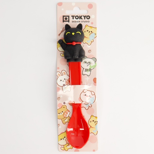 [22193] Children Cat Spoon Black 16.5cm 22193 20/240