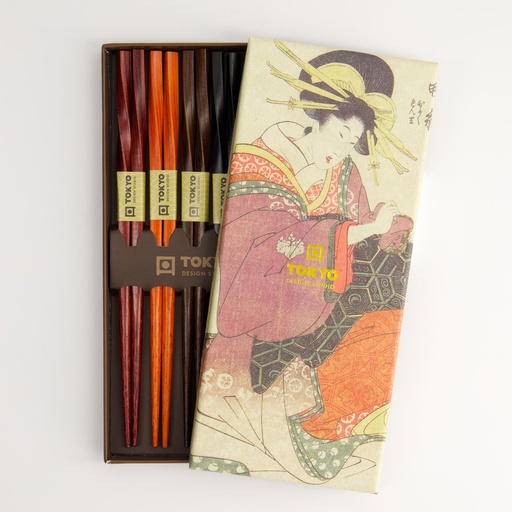 [22209] Chopstick Giftset/5 Twist Colour DJB5-374 22209 1/100