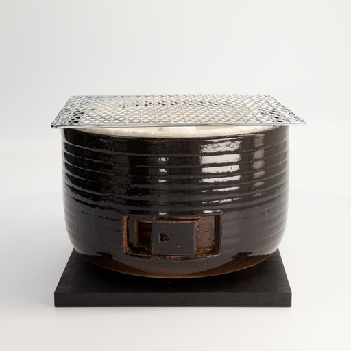 [22245] Konro Grill Diatomite 21.5x15.5cmh C-3 Made in Japan 1/4