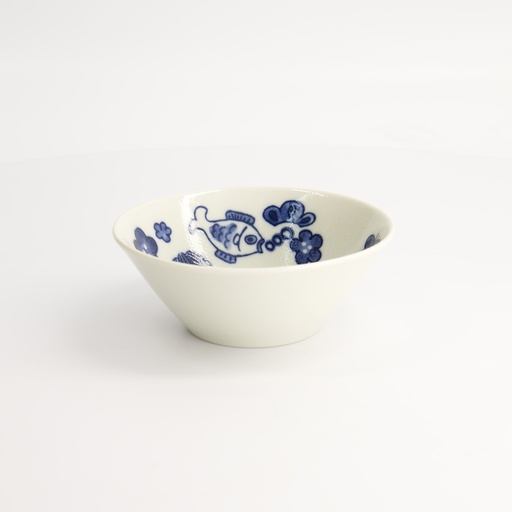 [22291] Neko Maruke Cat Bowl 13.5x5cm 370ml 35003048 12/96