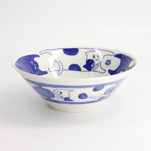 [22292] Neko Maruke Cat Bowl 20.5x7.5cm 1100ml 35003054 6/36