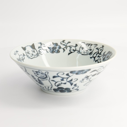 [22299] Neko Maruke Cat Bowl 20.5x7.5cm 1100ml 21038048 6/36