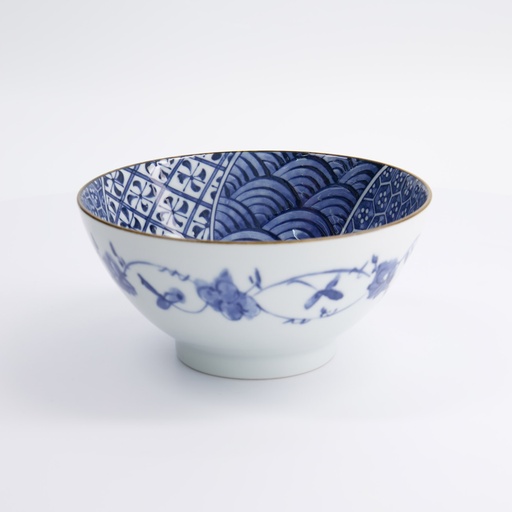 [22325] Natsu Shozui Mixed Bowl 17.8x8.7cm Blue/White 22325 3/36 