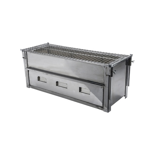 [17831] Konro Grill Stainless Steel w/Net & Iron Bar 64x24.5x25.5cm SYA-S Made in Japan