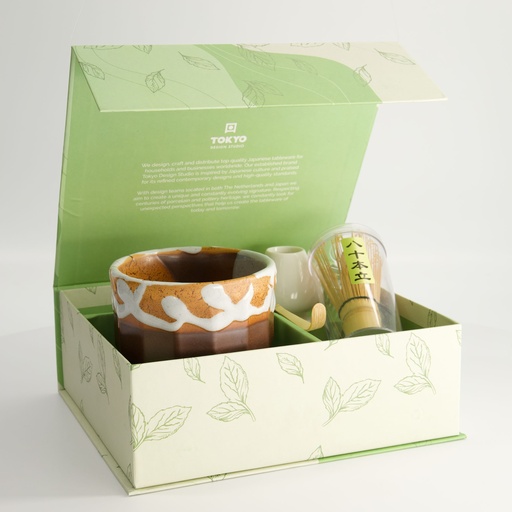[33005] Matcha Giftset Kanegin Brown F 11x8cm 4pcs 33005 1/12