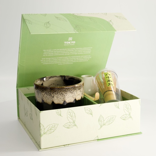 [33007] Matcha Giftset Kanegin Black H 11x8cm 4pcs 33007 1/12
