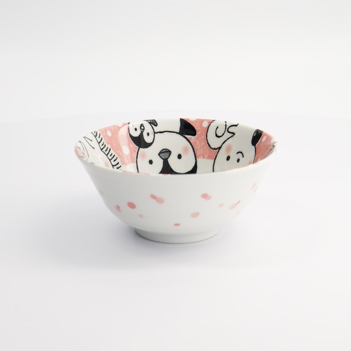 [33019] Kawaii Animals Tayo Bowl Pink 15.5x6.8cm 500ml 003889 6/48