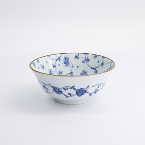 [22309] Natsu Karakusa Tayo Bowl 15.2x6.7cm Blue/White 004018 (7736) 6/48
