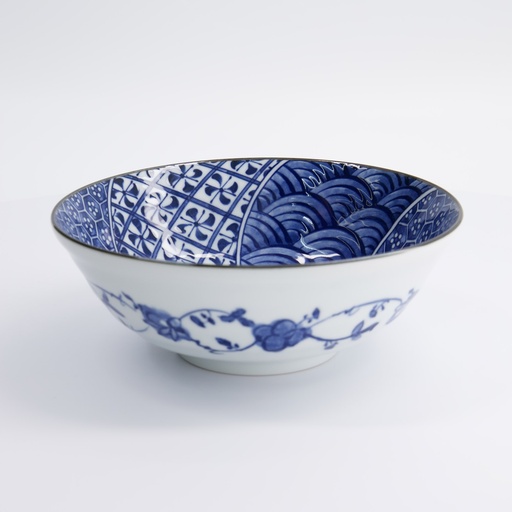 [22319] Natsu Shozui Ramen Bowl 21x7.8cm 1000ml Blue/White 22319 3/36
