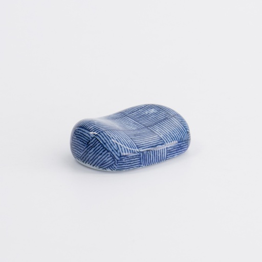 [15852] Chopsticks Rest 3x4.5cm Blue Check YW-7680/D 12/120