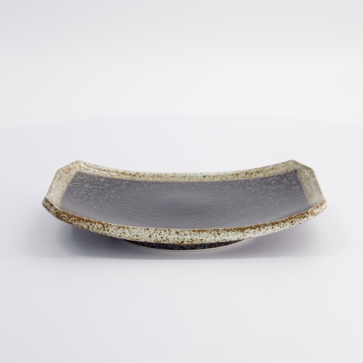 [33185] Yuteki Koshui Oblong Plate 22x15x3.5cm 33185 6/36