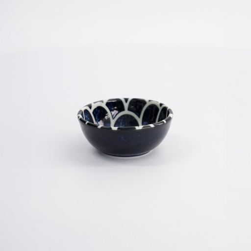 [33220] Cobalt Blue Mermaid Design Bowl 8.5x3.4cm 12/192  