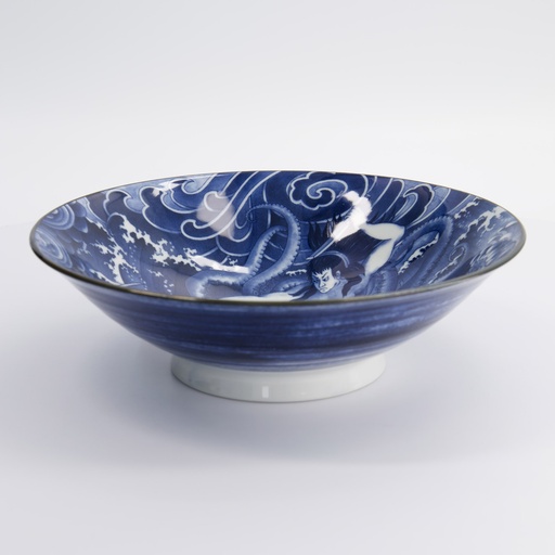 [33341] Yakuza Octopus Bowls 25.2x7.7cm 1600ml BL/WH 33341 3/18