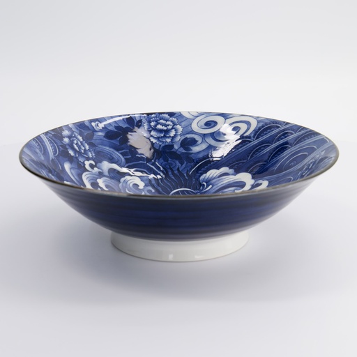 [33343] Yakuza Carp Bowls 25.2x7.7cm 1600ml BL/WH 33343 3/18