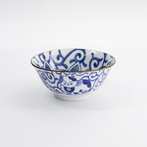 [33414] Kawaii Tayo Bowl Cat Neko 14.9x6.7cmh 500ml E 33414 6/48