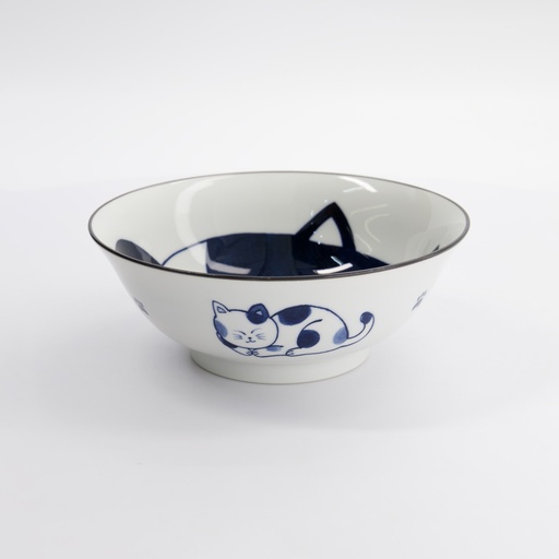 [33417] Kawaii Ramen Bowl Cat Neko 19.7x7.5cm 1000ml D 33417 4/32