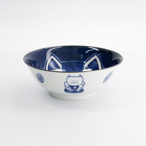 [33419] Kawaii Ramen Bowl Cat Neko 19.7x7.5cm 1000ml F 33419 4/32