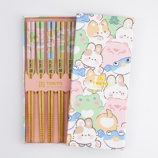 [33451] Chopstick Giftset/5 Kawaii Animals 33451 1/100   