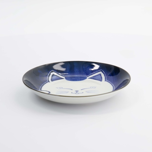 [33500] Kawaii Round Plate Cat Neko 16.7x2.8cm F 33500 6/72