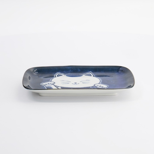 [33501] Kawaii Rectangular Plate Cat Neko 16.3x10.2cm F 33501 6/72
