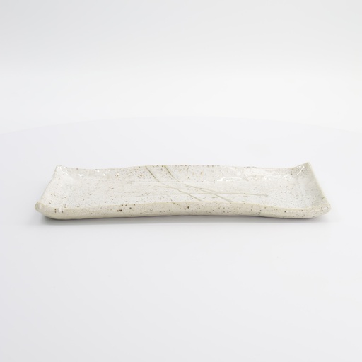 [33528] Mino Craft Rectangular Plate 27.2x12cm Oasis White #33528