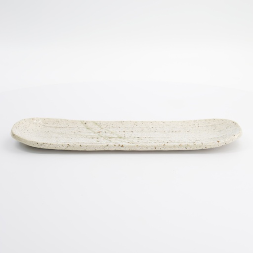 [33531] Mino Craft Oval Plate 32.2x10.6cm Oasis White #33531