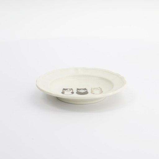 [33541] Neko Maruke Cat Plate 14x2.5cm 33541 12/96