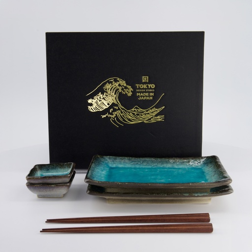 [33601] Sushi Giftset Yamasaku Sky Blue 6pcs 21.5x14cm & 7.3x2.8cm 33601 1/12