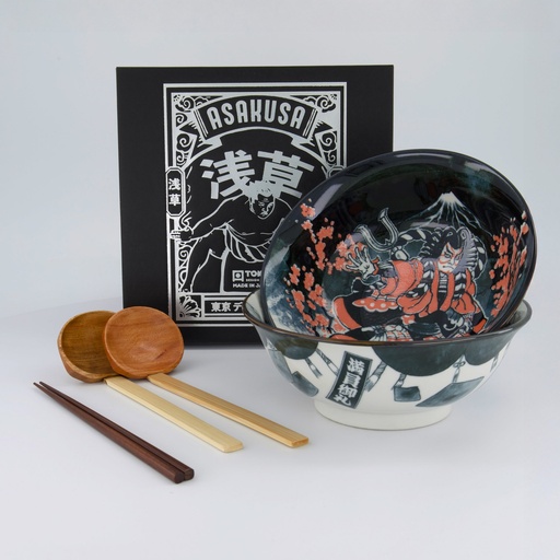 [33608] Asakusa 6pcs Ramen Giftset 20.5x8cm 1250ml B 33608 1/12