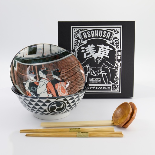 [33609] Asakusa 6pcs Ramen Giftset 20.5x8cm 1250ml C 33609 1/12